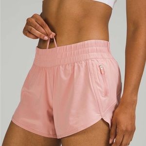Lululemon track That LR 4” Short in Pink Puff